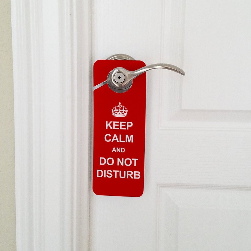 Graphics and More Keep Calm and Do Not Disturb Red