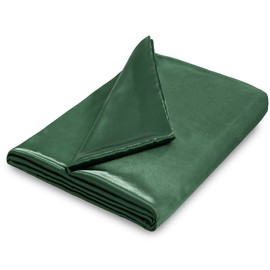 NSGZ 60" x 80" Satin Duvet Cover for Weighted Blanket, Luxury Silky Removable Satin Weighted Blanket Cover with 8 Ties Secure Fastening, Dark Green