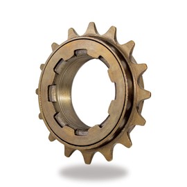 TSTRAUM Single Speed Bicycle Freewheel 16/18 Teeth Flywheel, One Speed Replacement Accessories Compatible with 1/2 Inch x 1/8 Inch Bicycle Freewheel (Brown 16T)