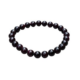 GAF TREASURES Crystal Bead Bracelet, Genuine Stretch Gemstone Bracelet, Healing Crystal Bracelet, Gift for Men & Women, 2 Bracelets, Stone, Garnet