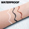 Apooliy 2pcs Eyeliner,Hochpigmentierter Eyeliner-Stift,Glatter cremiger Eyeliner,Wasserfester weißer Eyeliner,Langlebiger schwarzer Eyeliner，Braun