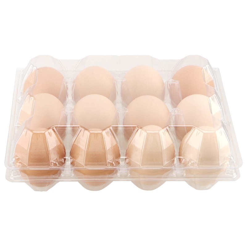 JAPCHET 100 Pack Plastic Egg Cartons, Clear 12 Egg Cartons