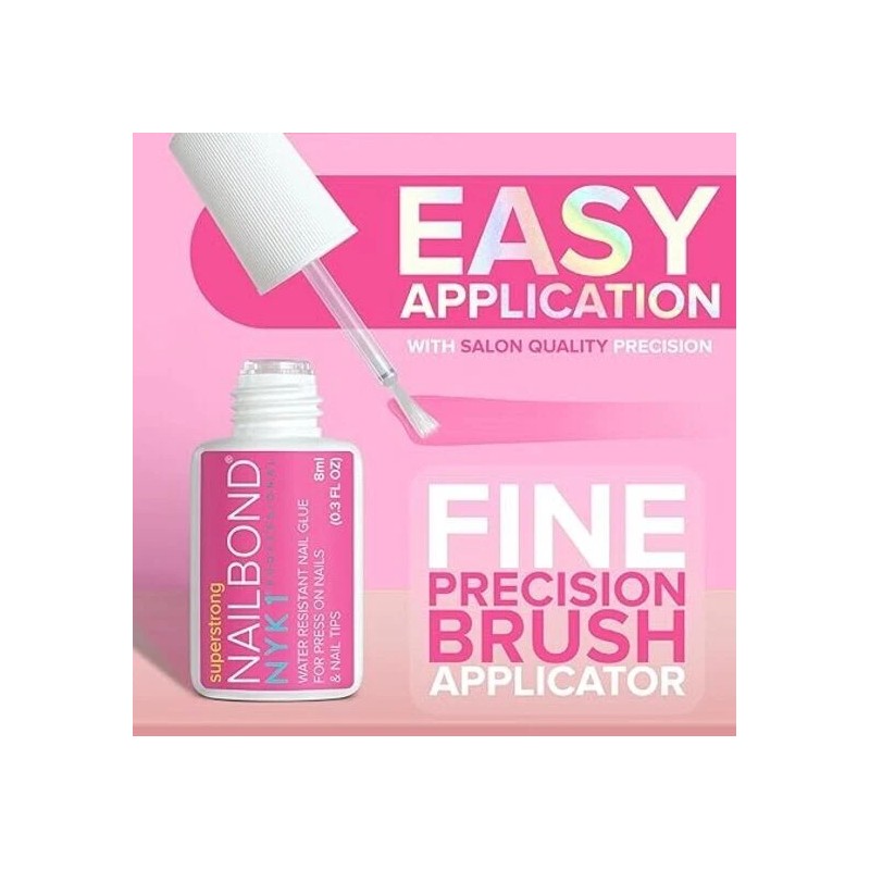 Super Strong Nail Glue 8ml Brush-On for Press On Nails,