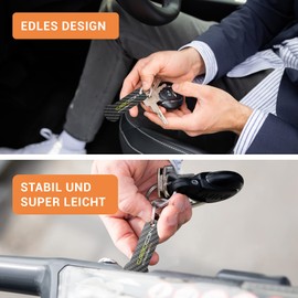 Einkaufswagenlöser Carbocoin F7 / Shopping Trolley Extractor / Carbon Key Ring with Key Finding Service/Alternative for Shopping Trolley Token