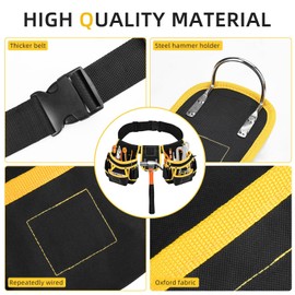 Tool Belt, Tool Belts for Men, Tool Organiser, 26 Pockets Heavy-Duty Oxford Adjustable Tool Bag for Handymen, Construction Workers and Electricians