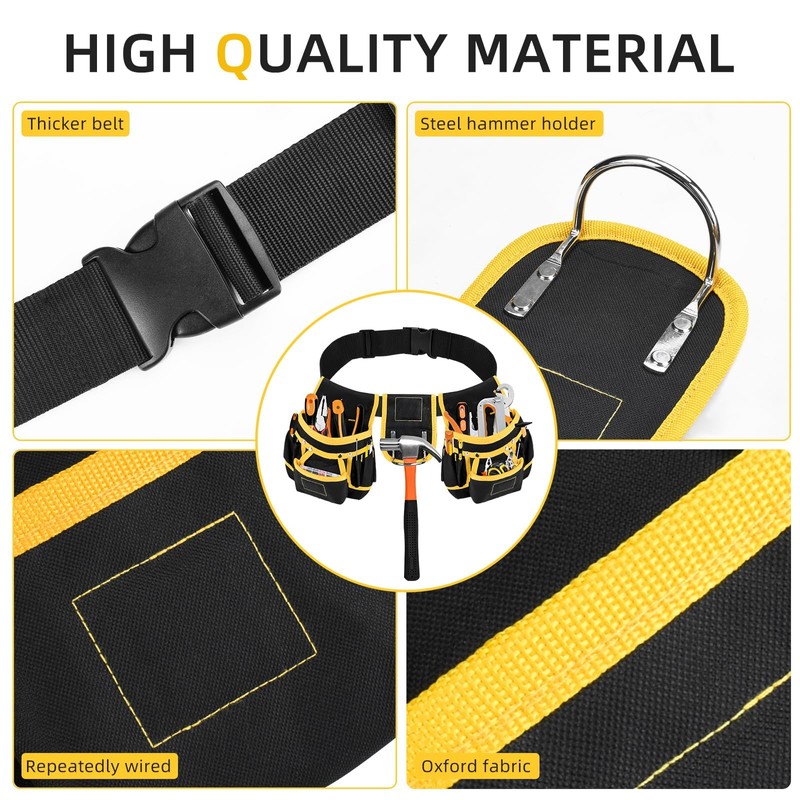 Tool Belt, Tool Belts for Men, Tool Organiser, 26 Pockets