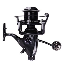HiUmi Carp Fishing Reels 8000 9000 10000 Bait Runner Big Free Runner Double Brake Feeder 12+1 Ball Bearing Spinning Fishing Reel (THOR7000)