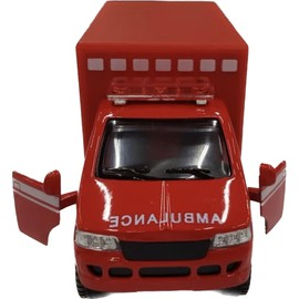 KiNSMART Rescue Team Ambulance 5" Die Cast Metal Cabin w/Pullback Action