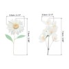 PATIKIL Transparent White Daisies Flower Vinyl Stickers, 80 Sheet Waterproof
