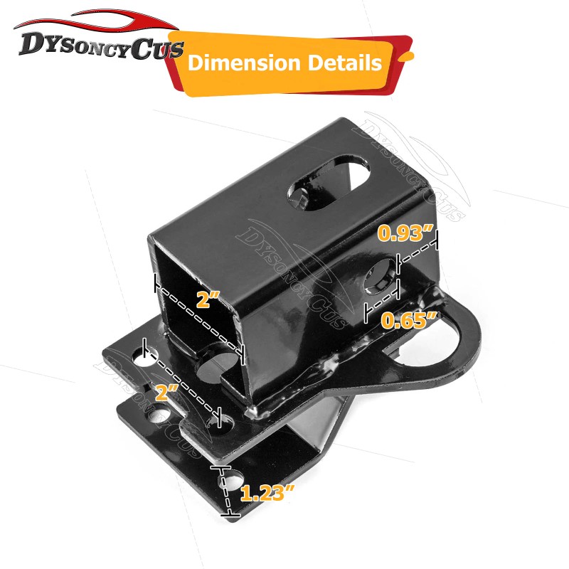 DY For 2006-2023 honda Rincon 680 2" Steel Receiver Hitch
