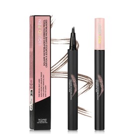 Ash Brown Eyebrow Pencil, Liquid Eyebrow Tint Pen Waterproof Long- Lasting Smudge Proof, Precise Eye Brow Pencils with Hair Like Strokes Stamps Dye Mother's Day Gift for Women Brown- #01