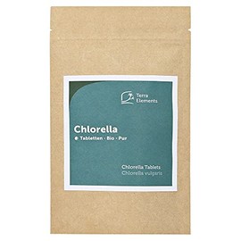Terra Elements Organic Chlorella Tablets (500 mg, Pack of 240) I Microalgae I Rich in Natural Iron I 100% Pure I Vegan I Raw Food