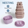 ISSEVE 6Pcs/Set Nesting Silicone Food Storage Containers with Lids, BPA