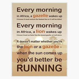 Lion or gazelle You would better be running full quote Sticker Bumper Sticker Vinyl Decal 5"