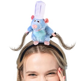 Rat Chef headband, removable mouse plush toys, adjustable headbands for adults and children - Party accessories
