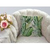 Smooffly Green Tropical Palm & Fern Leaves Cushion Cover, Tropical