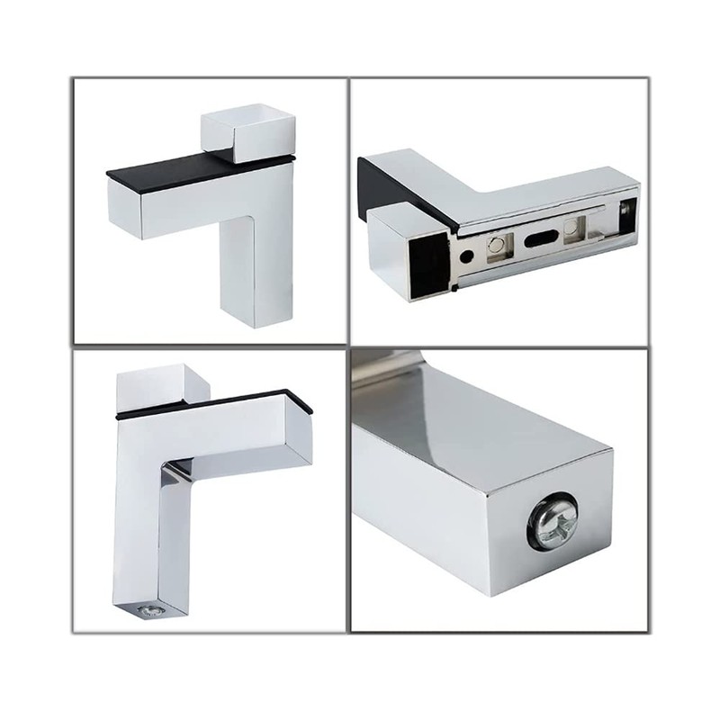 awen 2 Pcs Adjustable Wood/Glass Floating Shelf Brackets Wall Mount,