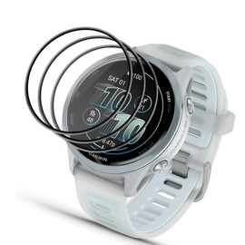 Futanwei [3 Pack] for Garmin Forerunner 570 42mm Screen Protector PMMA [3D Curved Edge Frame] [Full Coverage Protection] [Anti-Scratch] Screen Protector for Garmin Forerunner 570 42mm Smart Watch