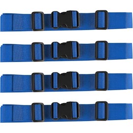 MAGARROW 1.5" Utility Luggage Straps with Buckle Adjustable, 4-Pack (Blue, 1.5 in x 3.2 ft)