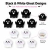 Halloween Ghost Mini Hair Clips 8Pcs Black White Spooky Clips