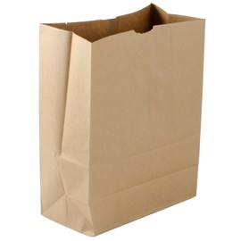 Large Heavy Duty Kraft Brown Paper Barrel Sack Bag, Grocery Bags,SOS Bags. 57 Lbs Basis Weight, 12 x 7 x 17-25/Pack