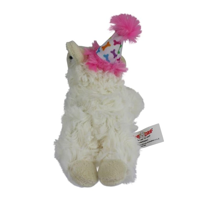 Multipet Pink Happy Birthday Mini Lamb Chop Dog Toy Small