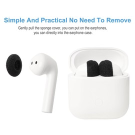 uxcell 70pcs Replacement Earphone Cushion, Soft Sponge Earpads with 1.8mm Inner Hole, Breathable Earbuds Foam Ear Tips Covers Fits Most Flat Round and Oval Headphones, 35 Pairs Black