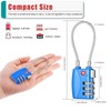 ZHEGE Travel Lock TSA Approved, Cable Travel Lock, 3 Digit