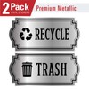 Recycle and Trash Logo Symbol - Elegant Golden Look for