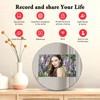 Frameo Round Digital Picture Frame – WiFi Mirror Touchscreen Display,