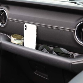 Savadicar JL GrabTray Passenger Storage Tray Organizer Grab Handle Accessory Box for 2018-2023 Jeep Wrangler JL JLU & Jeep Gladiator JT, Interior Accessories, Black