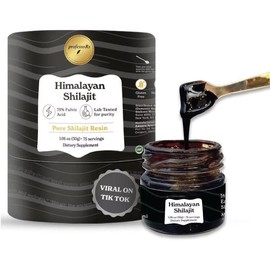 Himalayan Shilajit Resin (High Altitude 5300 Meters), Natural Rich fulvic Acid, Organic shilajit Resin, ISO Certified, 1.06 OZ Servings 75, 85+ Trace Minerals, Sports