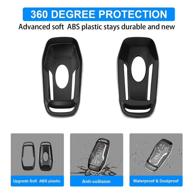 QBUC for Ford Key fob Cover,ABS Plastic Car Key Case
