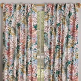 Maison d'Hermine Curtains for Living Room 100% Cotton 96 inch Length Two Panels Window Curtains for Bedroom with Loop & Rod Pockets - Oasis, 50" W x 96" L