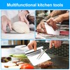 1 Pcs Stainless Steel Pastry Scraper, Metal Dough Scraper Bench