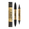 Eyebrow Pencil with 4 Micro Fork Tips, 2-in-1 Liquid Eyeliner,