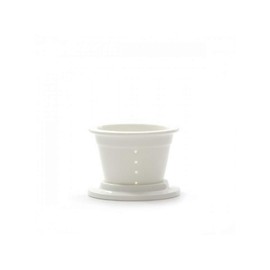 La Porcellana Bianca, Gift Box Filtro con Coperchio per Tisaniera, Infusori e Tè in Porcellana, Linea Atupertu, 9x9x7 cm h