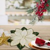 OWENIE Christmas Placemats Set of 4, Embroidered Gold Shiny Sparkle
