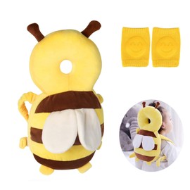 Auirshiky Baby Head Protection, Baby Head Protection Backpack for Crawling, Baby Head Protection, Pillow, Infant Safety Pads, Headrest Back Protection Pillow for Children from 4 to 24 Months, Bee