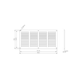 Ozo Brothers 16" x 8" Inch Galvanized Air Register Cover Grille. Wall Register, Ceiling Register And Exterior Wall Vent Cover. Baseboard Heater Covers. Available In Diff. Sizes And Colors. 400 x 200mm