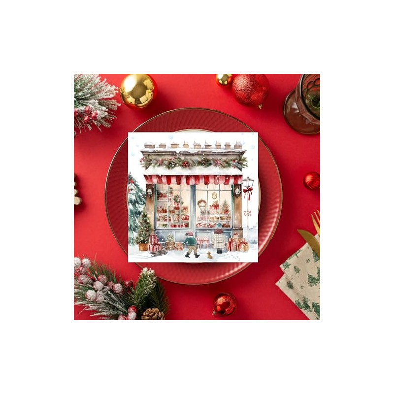 Anniversary House Tiflair Festive Christmas Boutique Lunch Napkins 3 ply