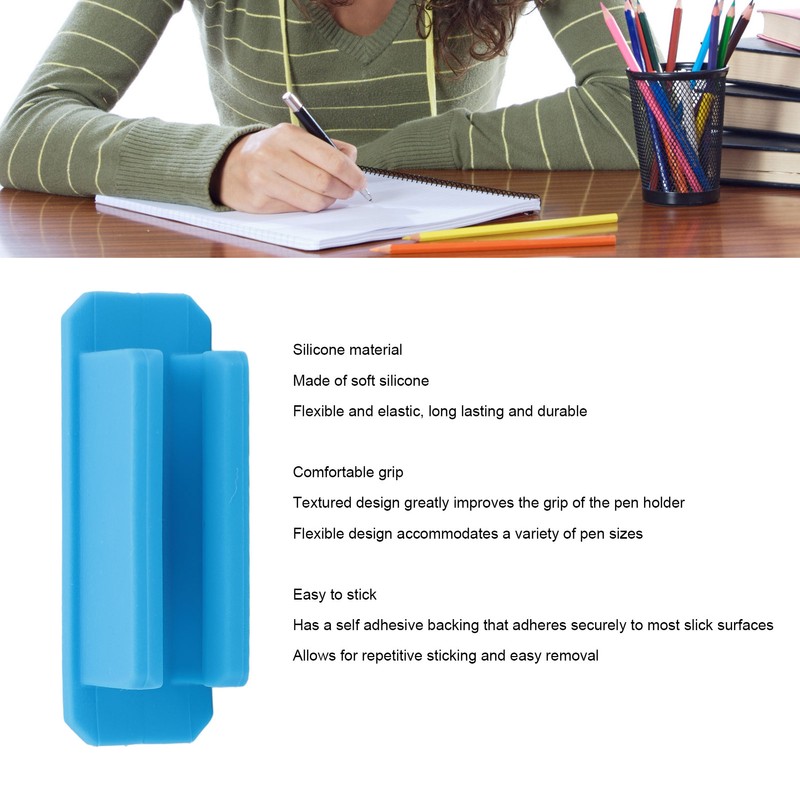 10pcs Adhesive Pen Holder Multipurpose Elastic Flexible Silicone Pencil Holder