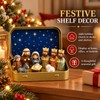 Mini Christmas Nativity Set in Tin Box, Portable Manger Scene