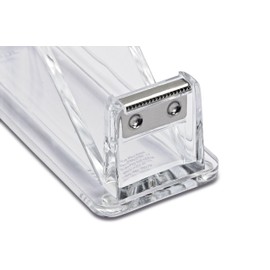 MAUL Klebebandabroller | Tischabroller für Klebeband mit Stiftehalter für Stifte, Kugelschreiber und Schreibwaren | Bürobedarf im zeitlosen Stil | Ideal für Büro und Schreibtisch | Transparent