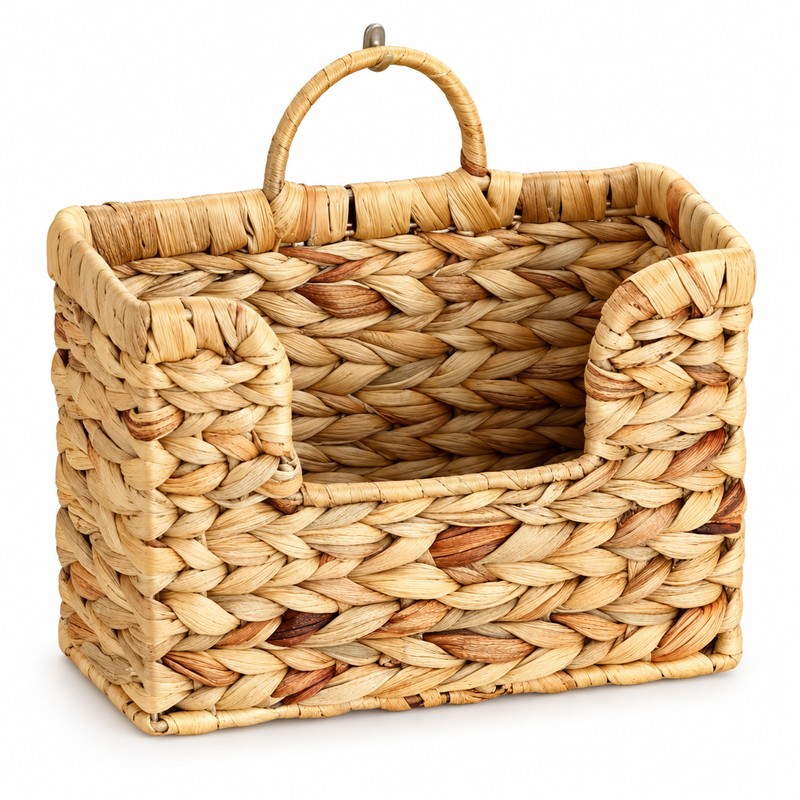 Handwoven Wicker Wall Basket for Everyday Storage – Space-Saving Rustic