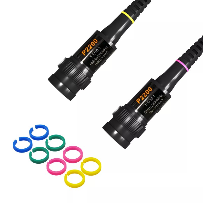 Peakelect 2-Pack Oscilloscope Clip Probes 200MHz with Accessory Kit 1X