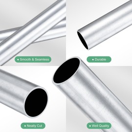 M METERXITY 1-Pack 250mm 6063 Aluminum Round Tube, 27mm ID 30mm OD Seamless Aluminum Tubing for Construction/Machining/DIY Crafting, Metal Straight Pipe [1.06x1.18x9.8IN]