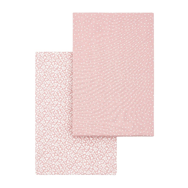 Cambrass 46120 2 Fitted Sheet-Samll Bed 50x82x1 cm Forest Pink,