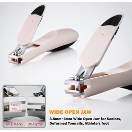 (Lot of 10 Sets) Korean Nail Clippers! World No. 1 Extra Large Toenail Clipper 5.5" Long, 4mm Wide Open Jaw (TS-N-221VSG) for Seniors, Deformed Toenails, Athlete's Foot. Made in Korea. Since 1975