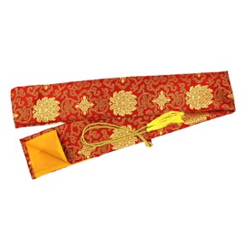 JomMart HB0491 Sword Bag, Red Base, Lotus, Large, 53.1 inches (135 cm), Storage, Storage, Cosplay